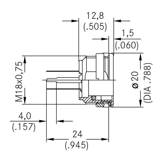 C091 61N003 130 2 Amphenol Tuchel Industrial  Gruppi di connettori circolari